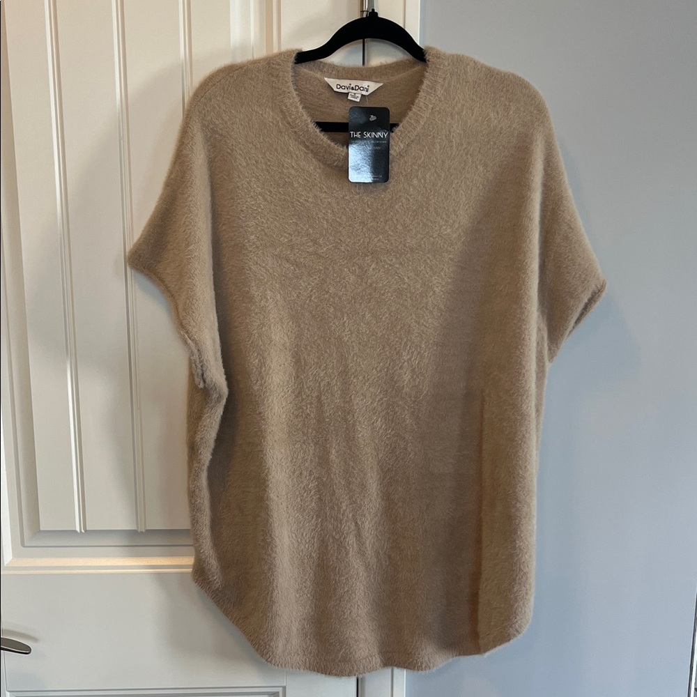 Davie and Dani Beige Oversized Teddy Top S